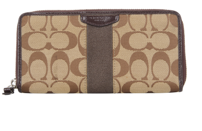 Coach Signature Zip Wallet, front view
